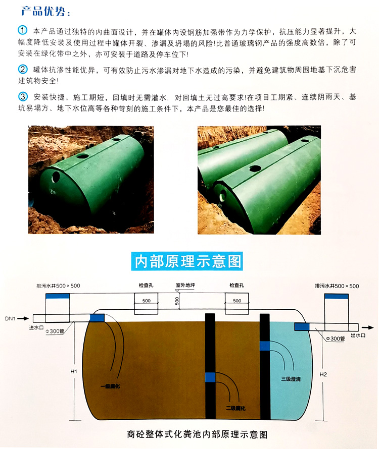 天安乡玻璃钢化粪池